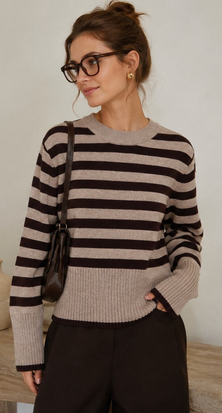 Industry Republic Clothing Strip Crewneck Sweater Size XS